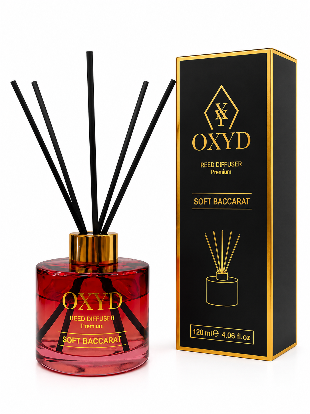Zapach domowy - Dyfuzor z patyczkami - Soft Baccarat - 120ml