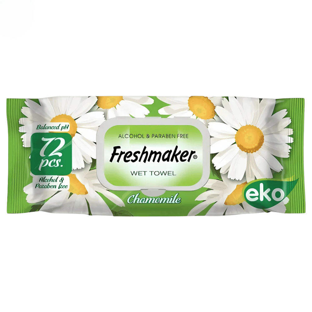 Freshmaker Chusteczki Nawilżane Oczyszczające 72 szt., Zapach Rumiankowy