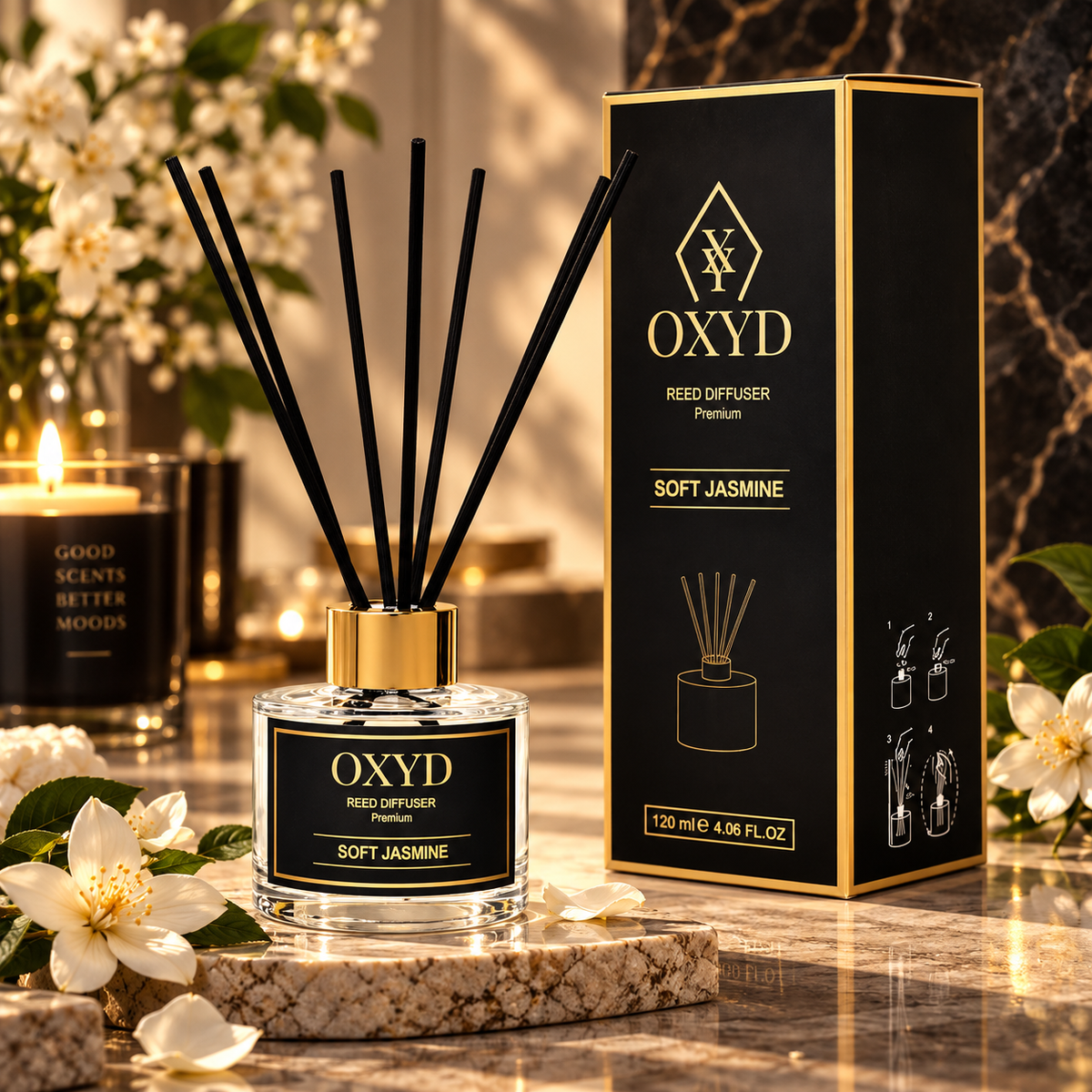 Dyfuzor Zapachowy - Soft Jasmine (120ml)